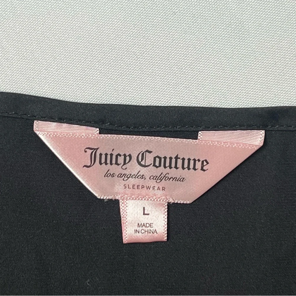 Juicy Couture Women Black Sleepwear Camisole Rhinestone 'Juicy' Logo Size Large - Picture 11 of 12